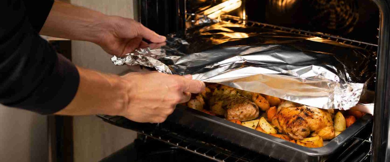 Papel-alumínio no forno: utilidades, momentos ideais e a importância da disposição dos alimentos